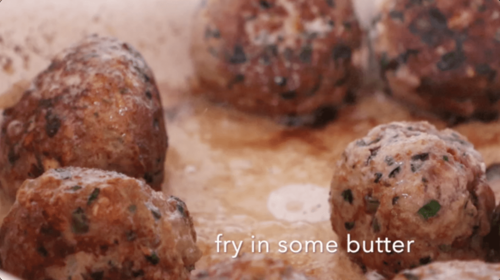 fry off stuffed meatballs, The Farming Chefs