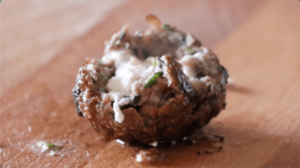 Stuffed meatballs with salty sheep's cheese, The Framing Chefs