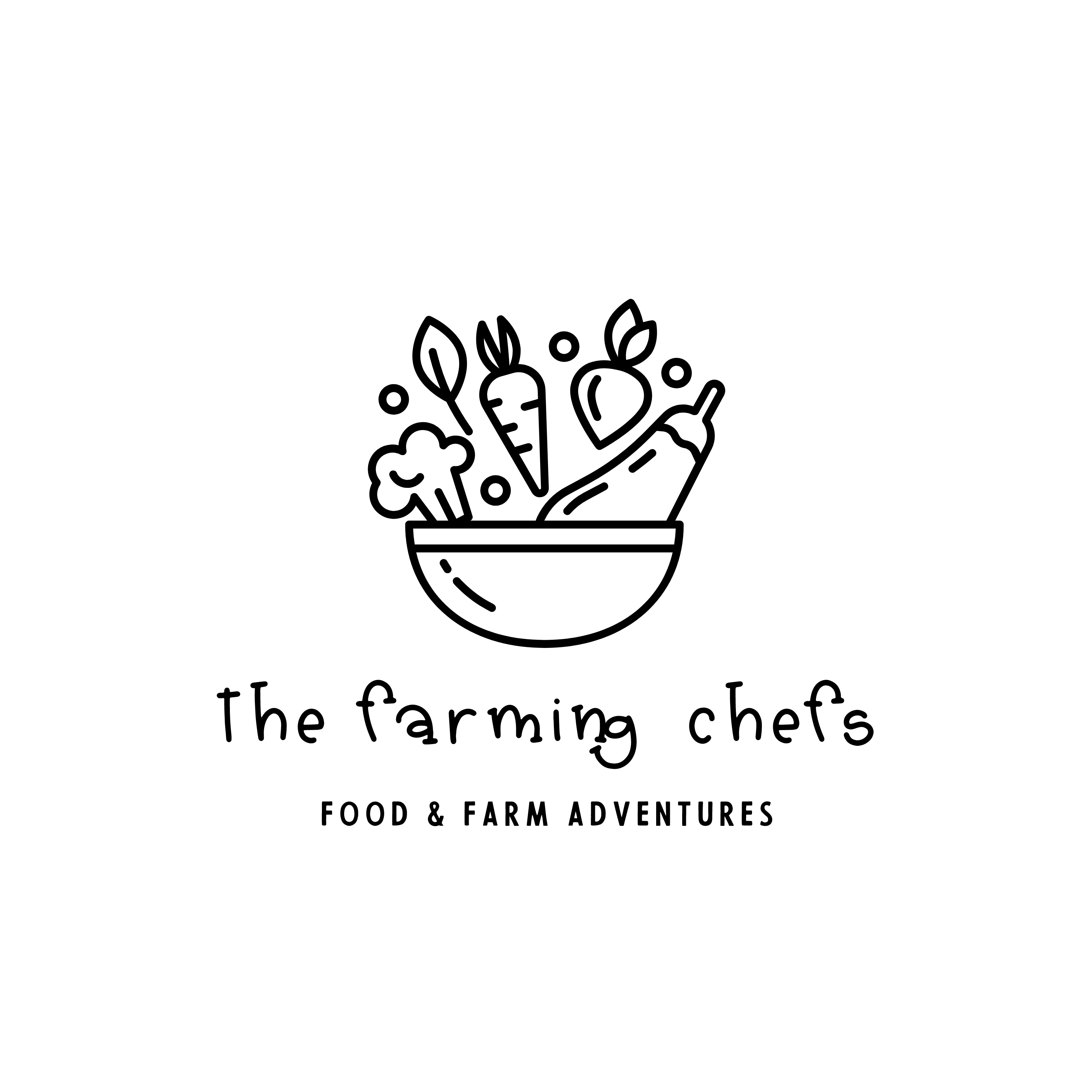 Logo the farming chefs - white color