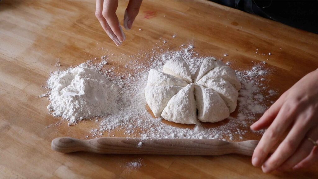 Divide the dough into even portions