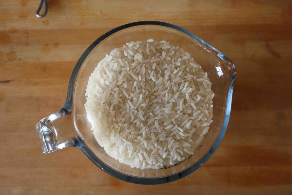 measure out rice, The Farming Chefs