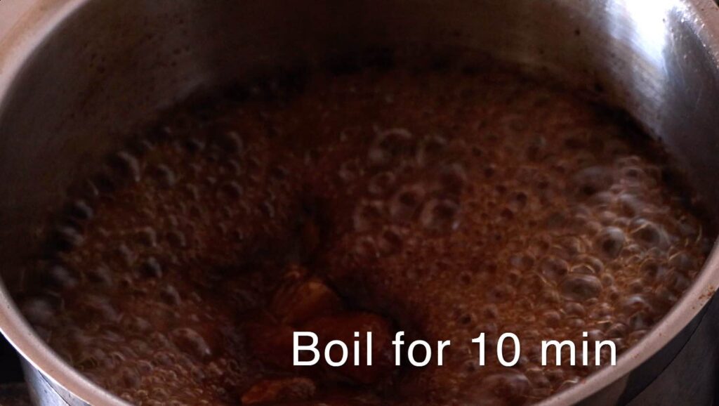 boil syrup for 10 minutes