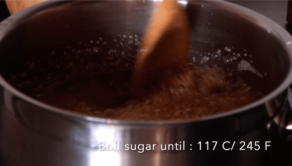 Boil sugar syrup