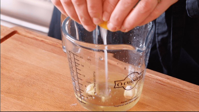 Adding lemon juice from 1 lemon