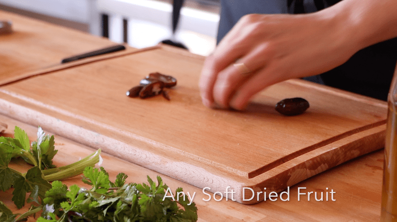 chop up some dried fruit