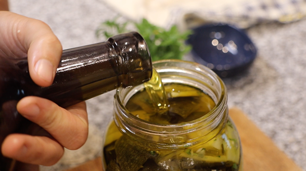 Zucchini under oil recipe