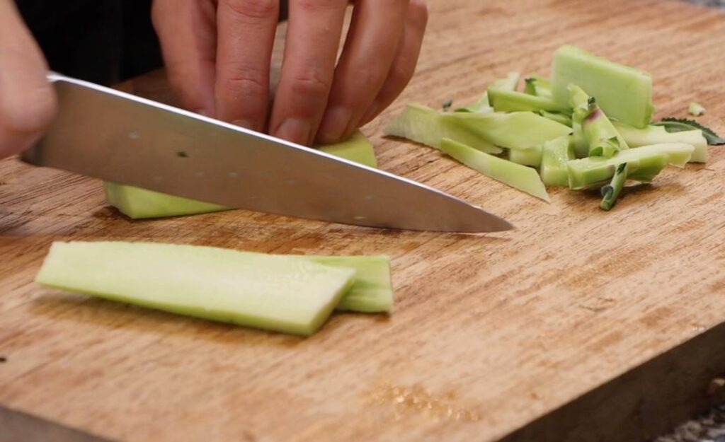 wedges cutting for The whole broccoli plant with parmesan crisps